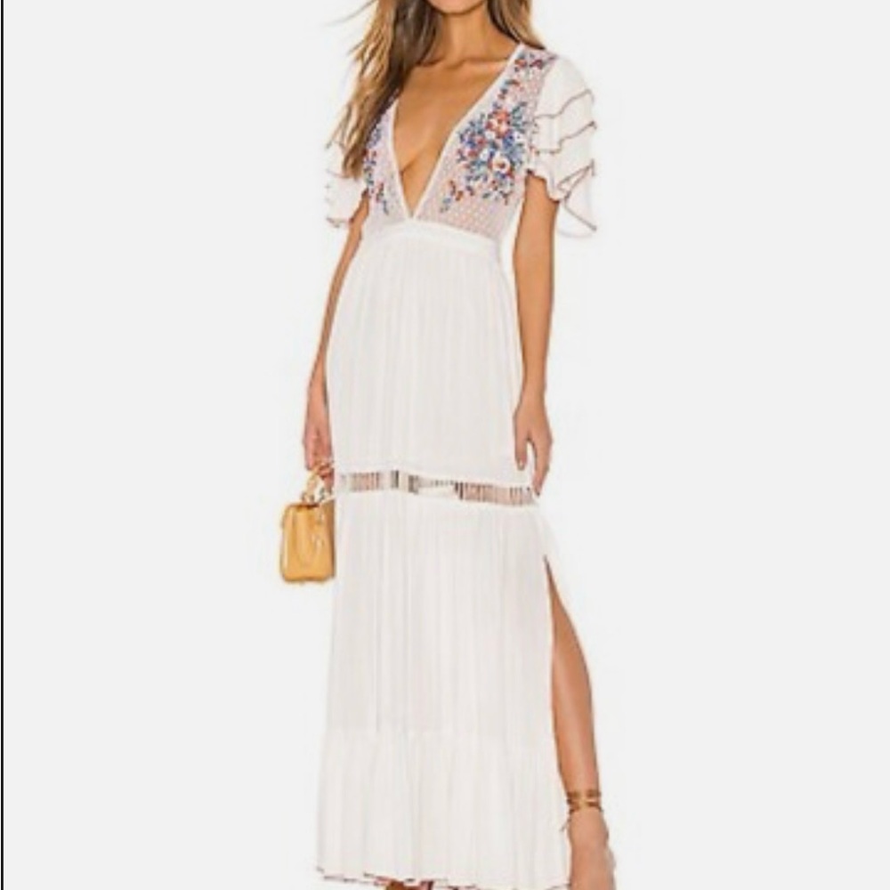 Cleobella Amery White Embroidered Maxi Dress XS - Picture 2 of 5